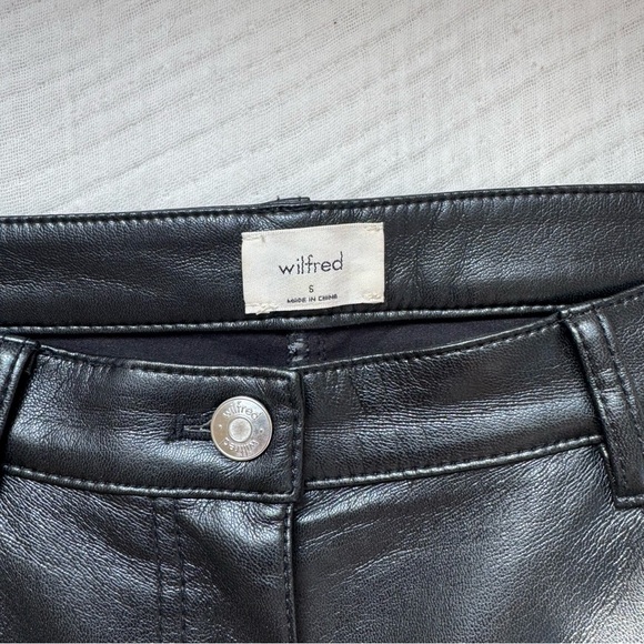 Aritzia Wilfred Wide Leg Melina Leather Pants - Picture 6 of 7
